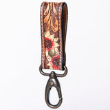 ADKR210  Hand Tooled Carved Genuine Leather Keyring