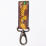 ADKR210  Hand Tooled Carved Genuine Leather Keyring