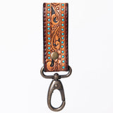 ADKR210  Hand Tooled Carved Genuine Leather Keyring