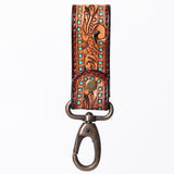 ADKR210  Hand Tooled Carved Genuine Leather Keyring