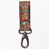 ADKR210  Hand Tooled Carved Genuine Leather Keyring