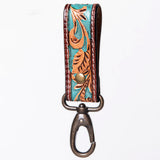 ADKR210  Hand Tooled Carved Genuine Leather Keyring