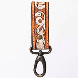 ADKR210  Hand Tooled Carved Genuine Leather Keyring