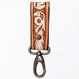 ADKR210  Hand Tooled Carved Genuine Leather Keyring