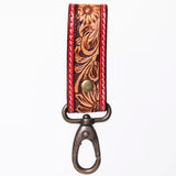 ADKR210  Hand Tooled Carved Genuine Leather Keyring