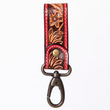 ADKR210  Hand Tooled Carved Genuine Leather Keyring