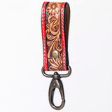 ADKR210  Hand Tooled Carved Genuine Leather Keyring