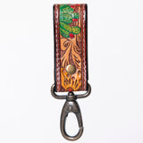 ADKR210  Hand Tooled Carved Genuine Leather Keyring