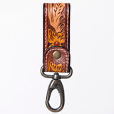 ADKR210  Hand Tooled Carved Genuine Leather Keyring