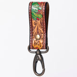 ADKR210  Hand Tooled Carved Genuine Leather Keyring