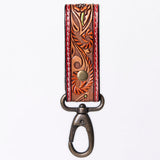 ADKR210  Hand Tooled Carved Genuine Leather Keyring