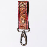 ADKR210  Hand Tooled Carved Genuine Leather Keyring