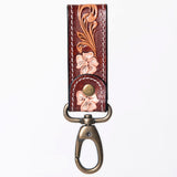 ADKR210  Hand Tooled Carved Genuine Leather Keyring