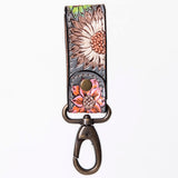 ADKR210  Hand Tooled Carved Genuine Leather Keyring