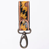 ADKR210  Hand Tooled Carved Genuine Leather Keyring