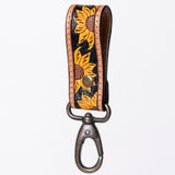 ADKR210  Hand Tooled Carved Genuine Leather Keyring