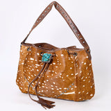 LC-ADBG985B Bucket Hair-On Genuine Western Leather Women Bag