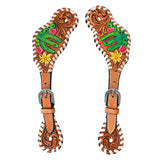 BER343-Western American Leather Spur Strap