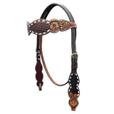 BER345-Western Leather Headstall