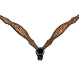 BER353-Western Leather Breast Collar