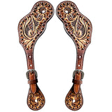 BER354-Western American Leather Spur Strap