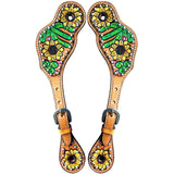 BER363-Western American Leather Spur Strap