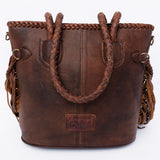 LC-ADBGD146BR Tote Genuine Western Leather Women Bag