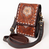 KBA127 CellPhone Holder Genuine Leather bag western Bag