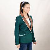 LC-ADBZ704-XL Genuine leather Women Blazer dress jacket