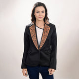 LC-ADBZ707-M Genuine leather Women Blazer dress jacket