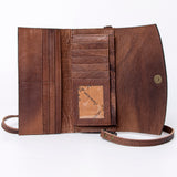 ADBG889 Wallet Hand Tooled Genuine Western Leather Women Bag