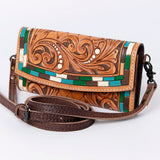 ADBG889 Wallet Hand Tooled Genuine Western Leather Women Bag