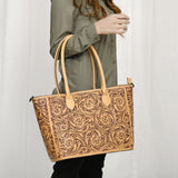 ADBGZ734 Tote Hand Tooled Genuine Western Leather Women Bag