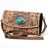 ADBG889 Wallet Hand Tooled Genuine Western Leather Women Bag