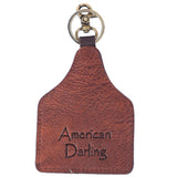 ADKRM115 Hair On Genuine Leather Keyring