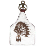 ADKRM115 Hair On Genuine Leather Keyring