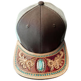 LC-ADCP102P Genuine Western Leather Men Women Cap