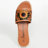 LC-ADFTE106A-7 Genuine leather sandal footwear flip flop