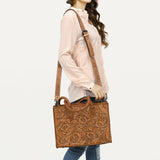 ADBG1131 Tote Hand Tooled Genuine Western Leather Women Bag