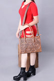 ADBG1131 Tote Hand Tooled Genuine Western Leather Women Bag