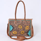 ADBG1158 Tote Hand Tooled Genuine Western Leather Women Bag