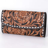 ADBGA363 Wallet Hand Tooled Genuine Western Leather Women Bag