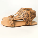 ADFT141A carved genuine leather sandal footwear flip flop