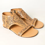 ADFT141A carved genuine leather sandal footwear flip flop