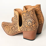 ADFT165 Hand Tooled Genuine Western Leather Ankle Boot