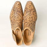 ADFT165 Hand Tooled Genuine Western Leather Ankle Boot