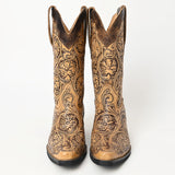 ADFT166 Hand Tooled Genuine Western Leather Long Boot