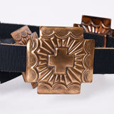 ADBLA104 Hand tooled Authentic Bross Concho Belt