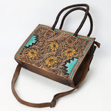 ADBG1158 Tote Hand Tooled Genuine Western Leather Women Bag