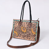 ADBG1158 Tote Hand Tooled Genuine Western Leather Women Bag